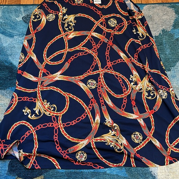 NAVY CHAIN LIKK DRESS SLEEVELESS NWT SZ XXL - Picture 4 of 4